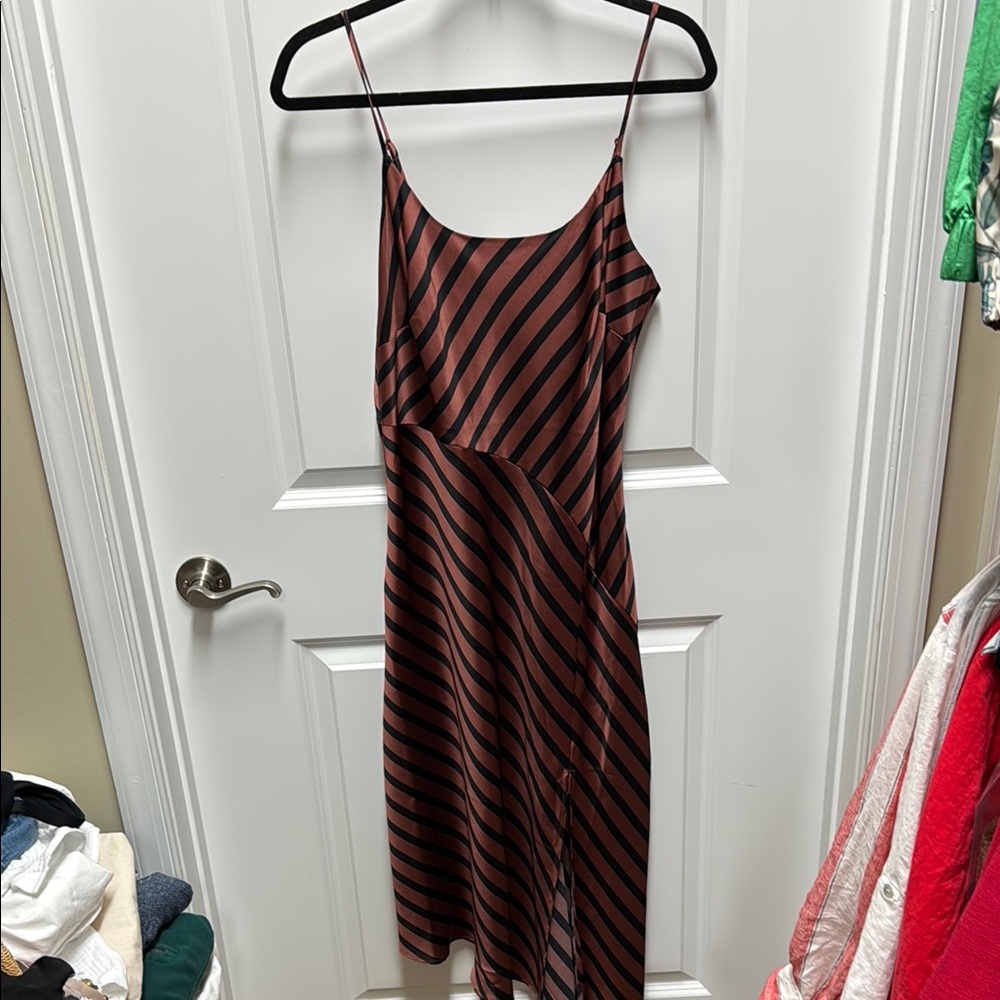 Striped Black and bronze Women's Dress